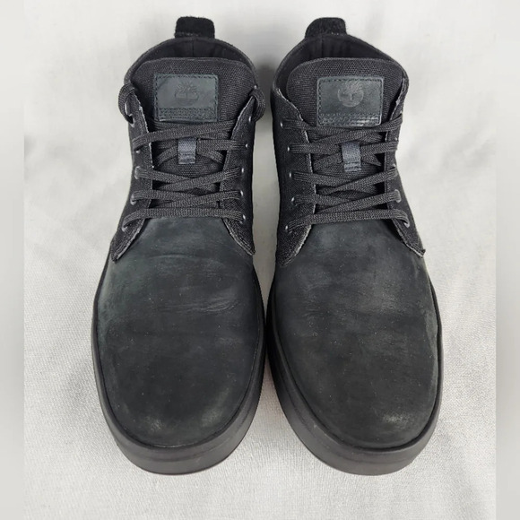 Timberland Suede Canvas Black Ankle Boots - Picture 4 of 10
